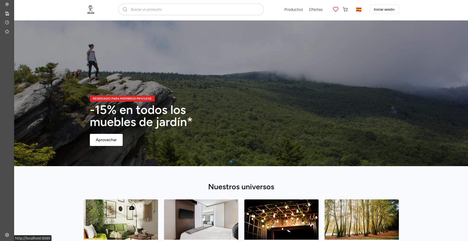 Boutique E-Commerce Connecté : page d'accueil